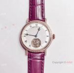 Copy Breguet Classique Tourbillon Diamond Roman Dial Watch Women 32mm